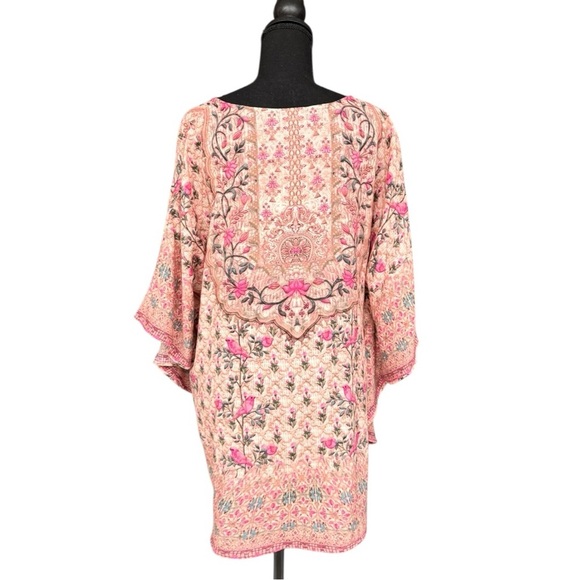 Tolani Collection Narissa Beige Pink Floral Tunic Kimono Top Large Petite, NWT - Picture 6 of 9
